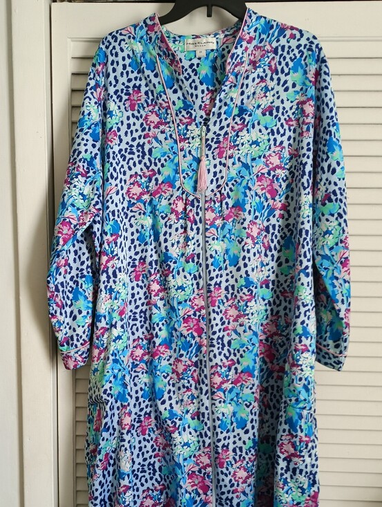 Miss Elaine Other - Women's Miss Elaine Floral Print Zip-Front Robe/Nightgown (2X)